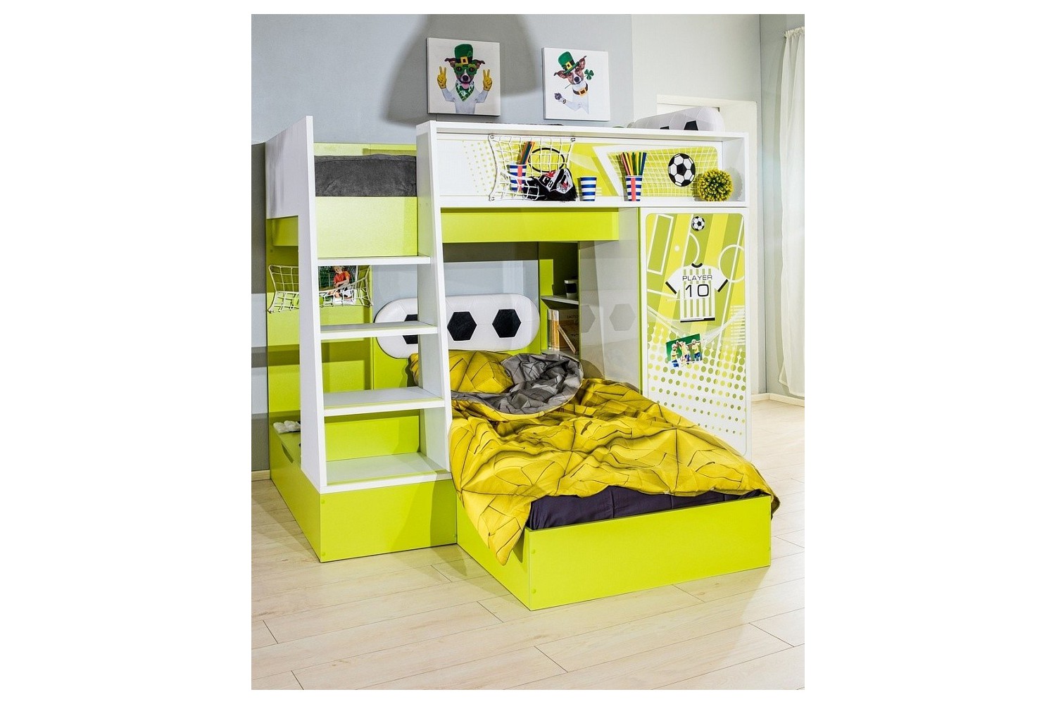 Kinderzimmer Football inkl. Etagenbett 8-Teilig - interdesign24.de